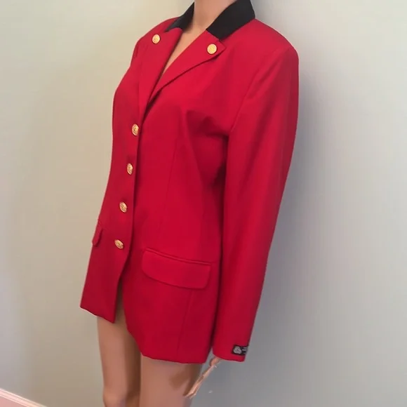 ⭐️ Peter Nygard  Red Military Style Blazer/Jacket - Picture 2 of 11